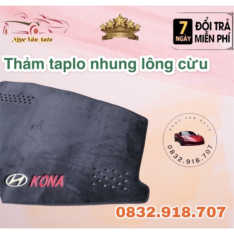 Thảm Taplo nhung Kona 2018 - 2021 nhung lông cừu có chống trượt