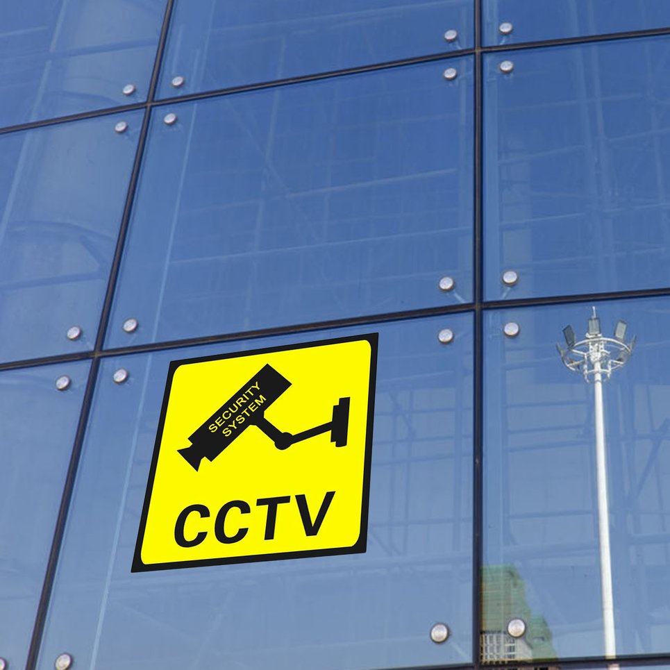 Sign Lables CCTV Surveillance Security 24 Hour Monitor Camera Warning Stickers