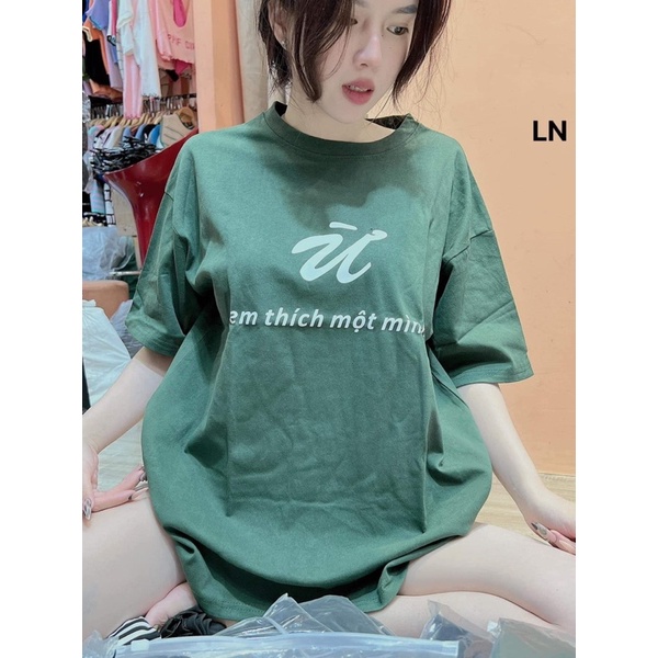 Áo phông chữ Em thích một mình DA6