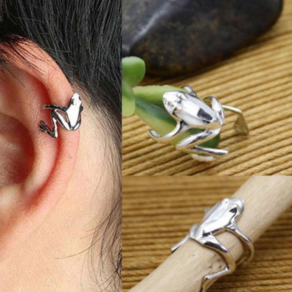 Khuyên Kẹp Vành Tai Hình Chú Ếch Nhiều Màu Thời Trang