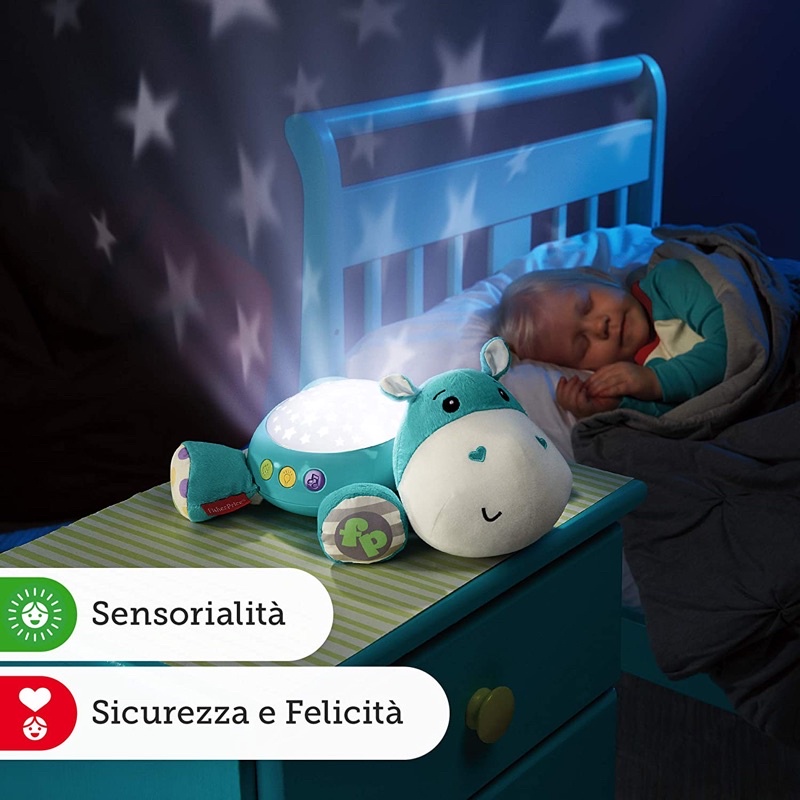 Máy ru ngủ tiếng ồn trắng 3in1 cho bé có đèn chiếu sao Hippo Projection Soother - Fisher Price