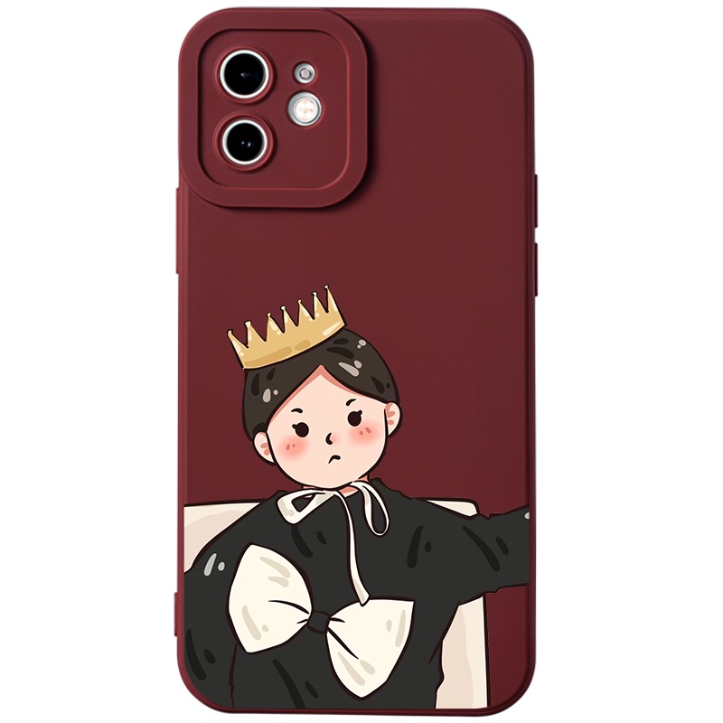 Ốp lưng JURSUE hoạt hình cặp đôi dễ thương đẹp Cho iPhone 14 13 12 11 Pro Max SE 2020 X XR XS 8 7 ip 6S 6 Plus kute Y2158