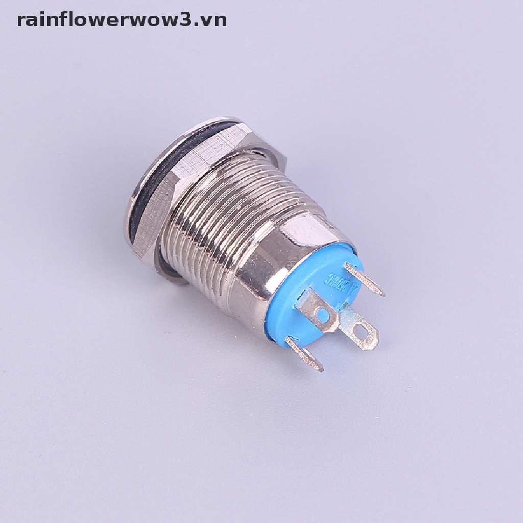 Công Tắc Điện 12mm 12V Chống Thấm Nước Màu Đen Có Đèn LED
