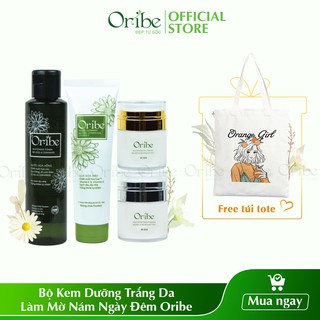 [TẶNG 1 túi tote] Bộ Kem Dưỡng Trắng Da Làm Mờ Nám Ngày Đêm Oribe