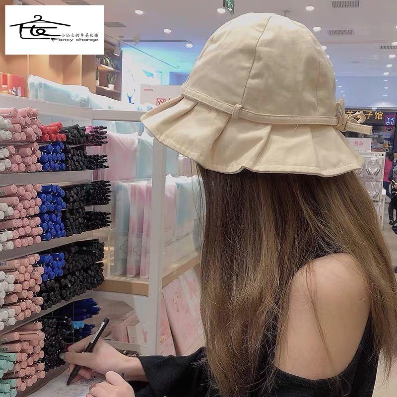 Nón Vành Chống Nắng Đính Nơ Phong Cách Hàn Quốc Thời Trang Cho Nữ