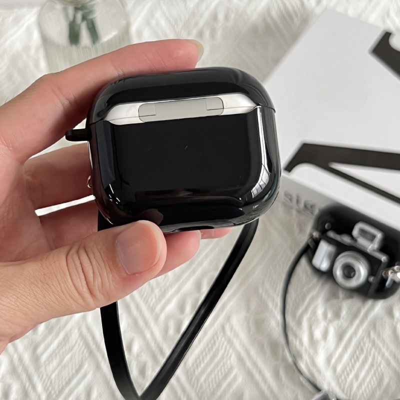 Vỏ bảo vệ HdoorLink hộp sạc tai nghe Air-pods 1 2 3 Pro bằng tpu hình máy ảnh 3d sáng bóng