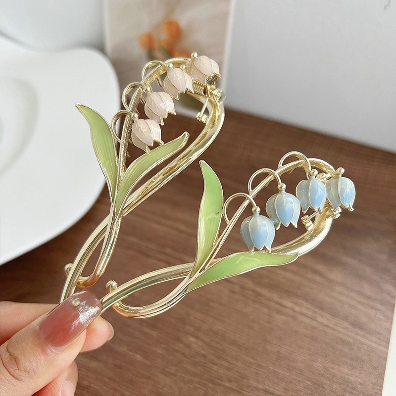 Kẹp Tóc Hình Hoa Phong Lan Vintage Lãng Mạn Cho Nữ