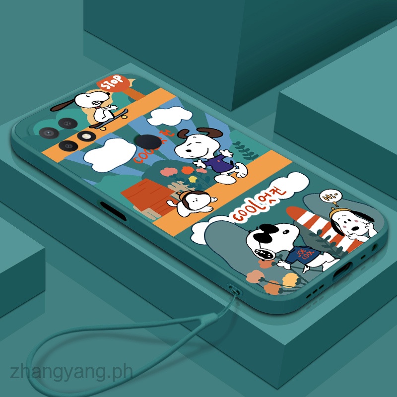 Ốp Điện Thoại Silicone In Hình Snoopy Đáng Yêu Cho Realme c25s c25 c12 c21y c25y c15 c21