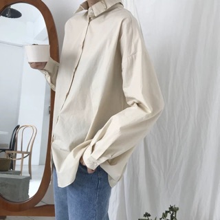 🌸ORDER 🌸 Áo sơ mi trơn Basic dáng oversize