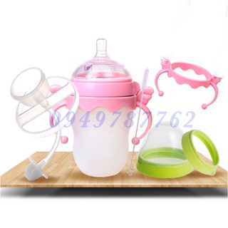 Combo phụ kiện (tách lẻ) bình sữa silicon cổ siêu rộng, CMTM, fatzbaby, gluck