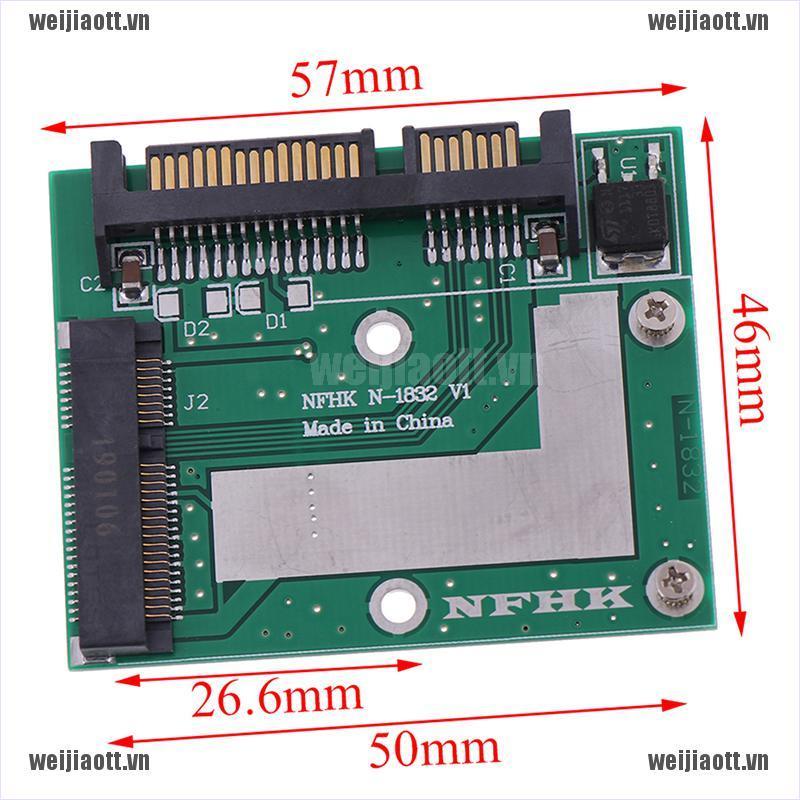 Bộ chuyển đổi thẻ từ mSATA SSD sang 2.5" SATA 6.0gps cho bảng mạch mô-đun mini pcie ssd