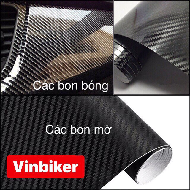 Decal carbon mờ , cacbon bóng dán trang hoàng oto, xe máy 100x30cm