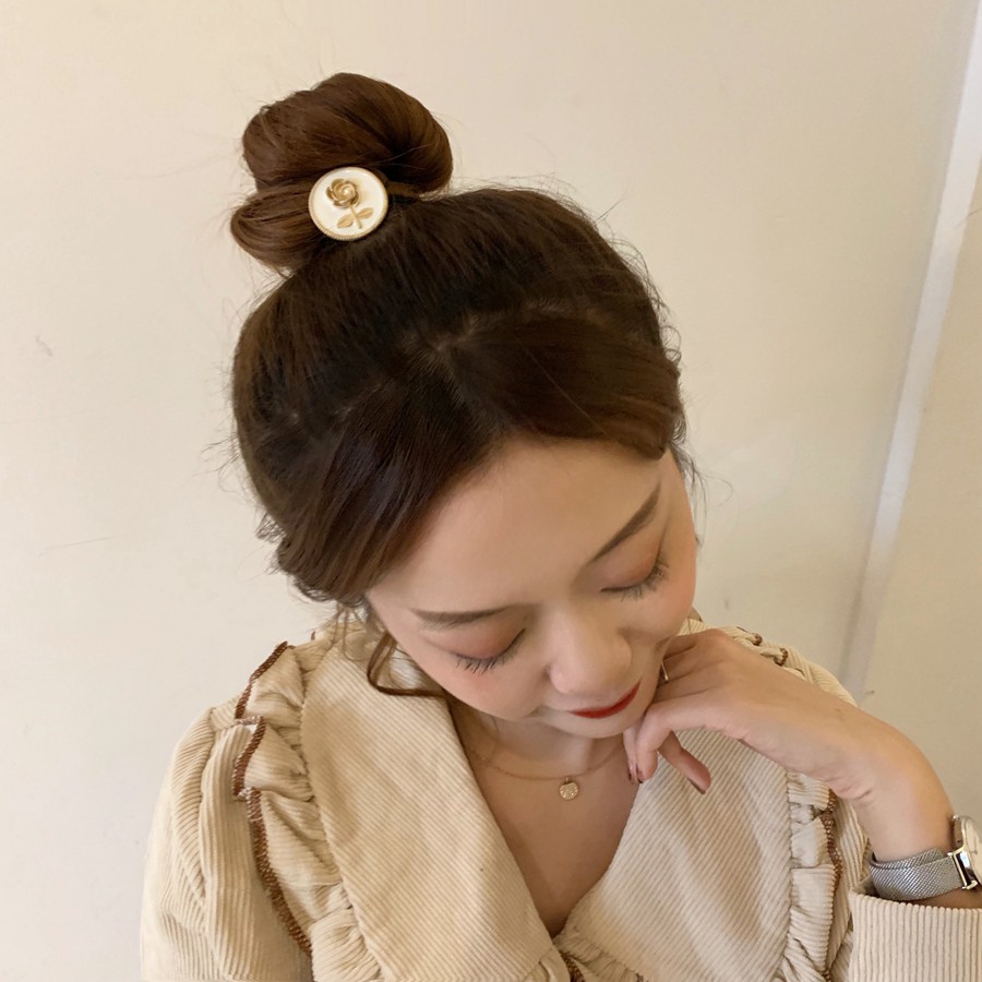 Cột Tóc Họa TIết Hoa Hồng Cổ Điển LIN