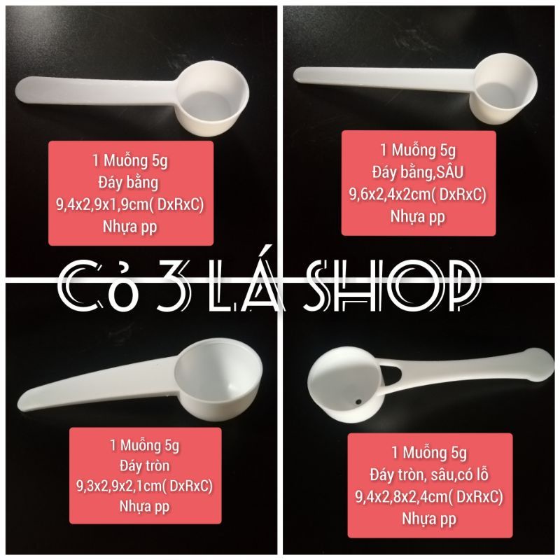 sỉ muỗng nhựa pp, nhiều phân loại