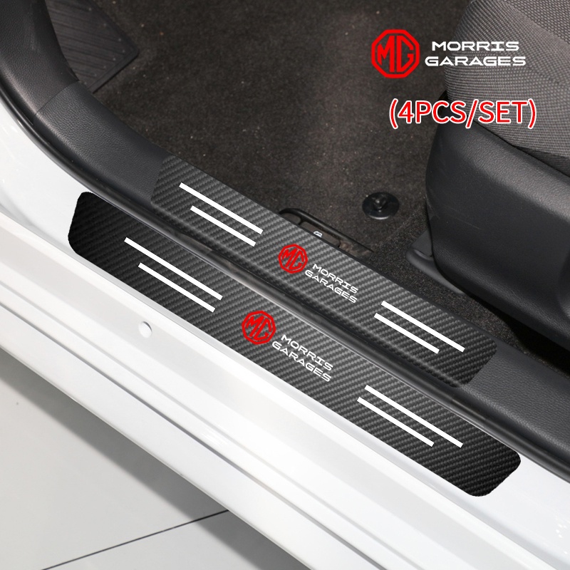 Bộ 4 Miếng Dán In Logo Bằng Sợi Carbon Chống Trầy Xước Cho MG ZS GS 5 Gundam 350 TF GT 6