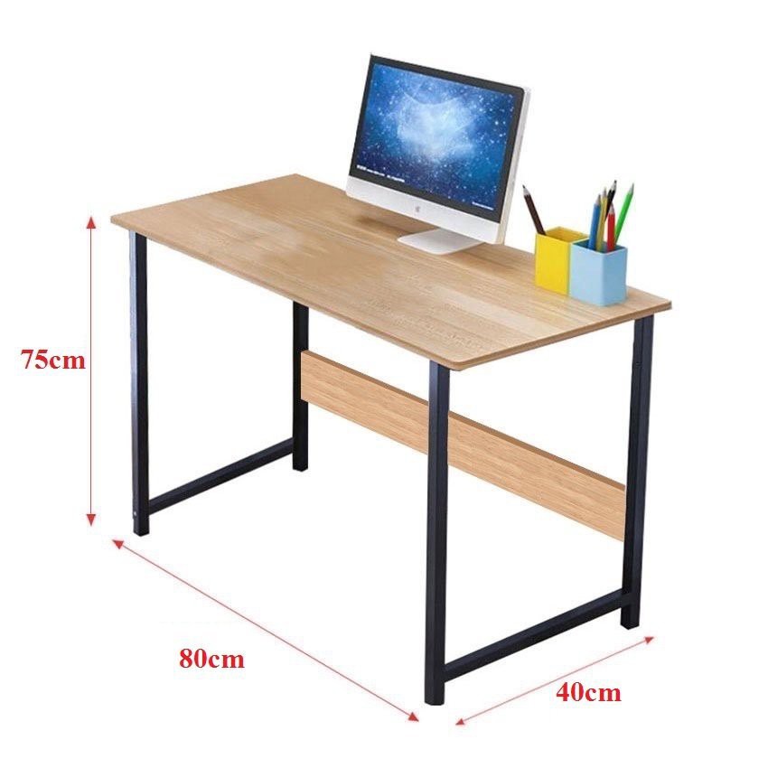 Bàn làm việc chữ U kiểu NHẬT BẢN hiện đại (R40*D80*C75CM) mặt gỗ MDF NHẬP KHẨU CAO CẤP, chân sắt chắc chắn