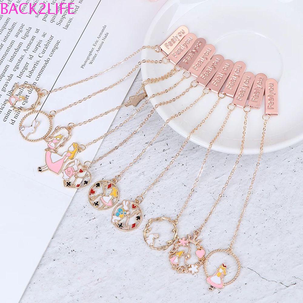 Back2life 1 Cái Kẹp Giấy Đánh Dấu Trang Sách Dây Xích Bằng Hợp Kim Đánh Dấu Trang Sách Dùng Trong Văn Phòng