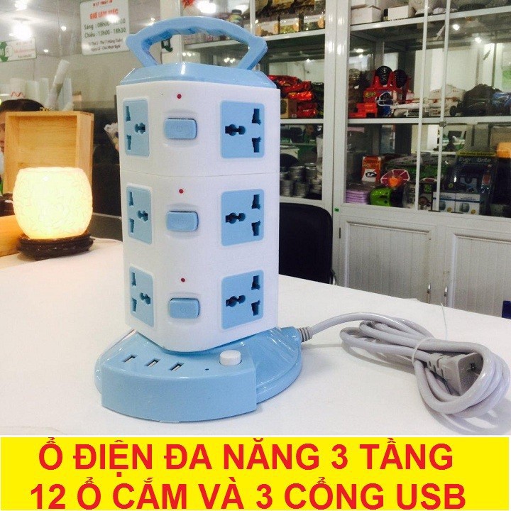 Ổ Cắm Điện 2 - 3 - 4 Tầng Đa Năng (Chính Hãng) tích hợp 3 cổng USB