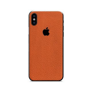 Miếng Dán Da IPhone - Màu Da Cam | Da Bò Thật 100% | Cắt Tạo Khuôn Sẵn Dễ Dàng Sử Dụng