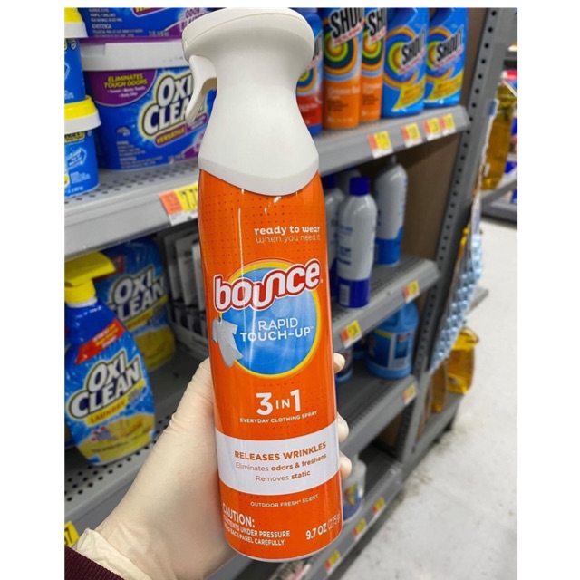 Xịt quần áo 3 trong 1 Bounce Rapid Touch up