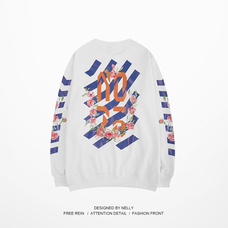 [NY1305] Áo nỉ dài tay cổ tròn in Chữ NO25 (NELLY)