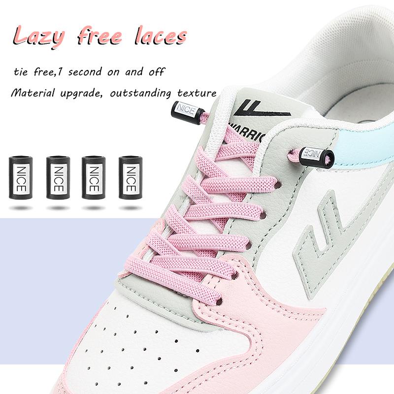 Dây Giày Thể Thao Không Cần Buộc Co Giãn Thời Trang Cho Trẻ Em Và Người Lớn