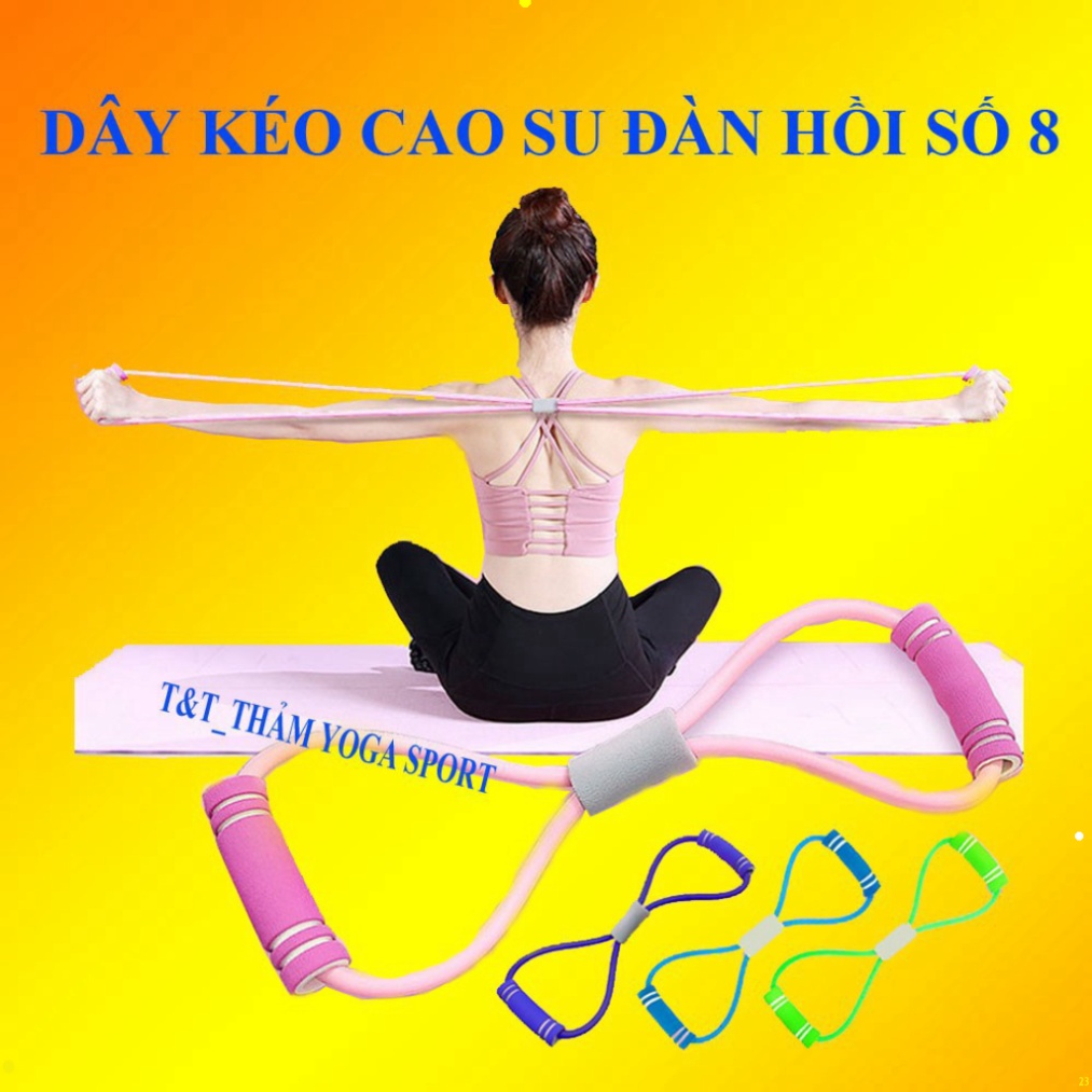 Dây Tập Gym Yoga Ngũ Sắc Đa Năng Tại Nhà, Dây Tập Kháng Lực Mông, Eo Đùi, Chân, Tay Bụng Cao Su Đàn Hồi Mini Band Power