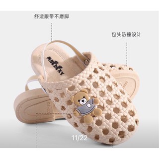 Dép rọ gấu Vintage cho bé