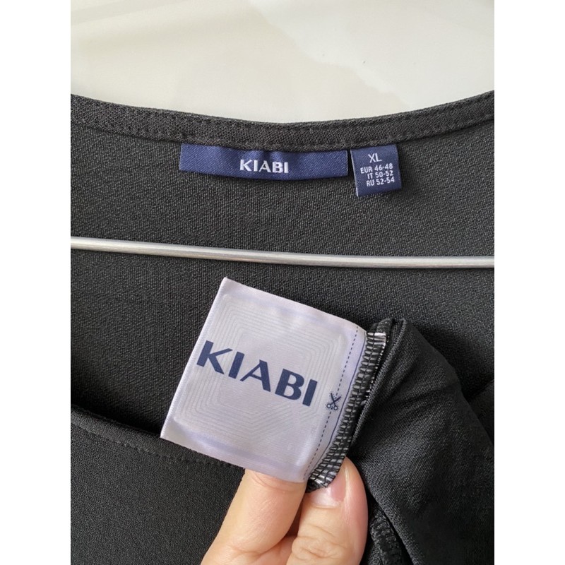 Đầm trung niên tay dài đen trơn phom xoè kiabi bigsize vnxk co dãn nhiều
