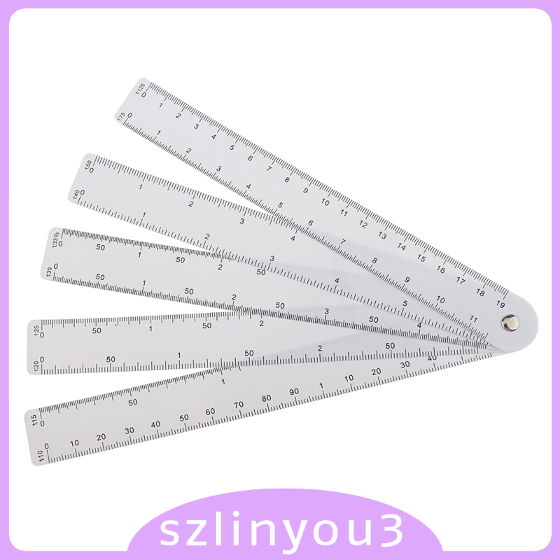 Practical Tool 1 Set Foldable Plastic Architect Engineering Ruler Sector Scale Ratio Ruler