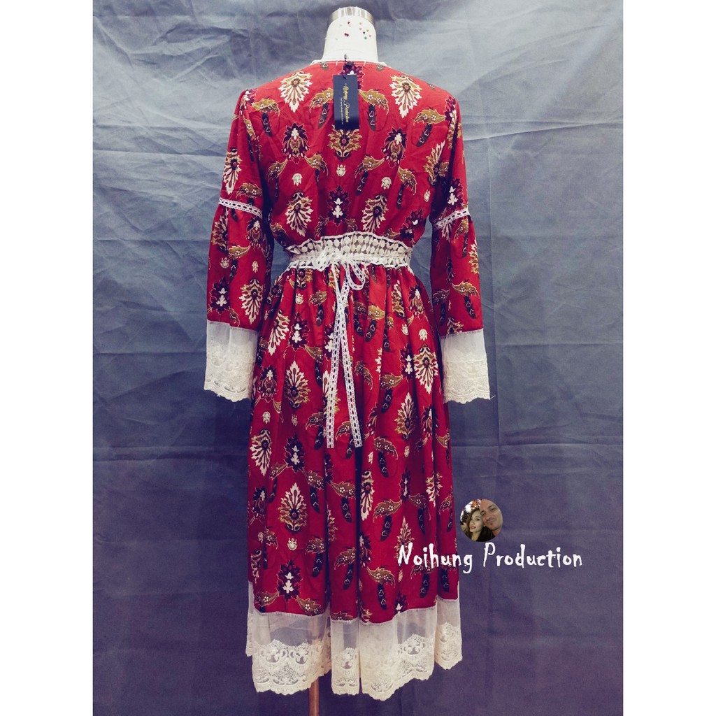 40-70KG Đầm Váy Bohemian thổ cẩm maxi vintage dáng xòe dài suông rộng đi biển đẹp xinh rẻ độc lạ tay lỡ bigsize họa tiết | BigBuy360 - bigbuy360.vn