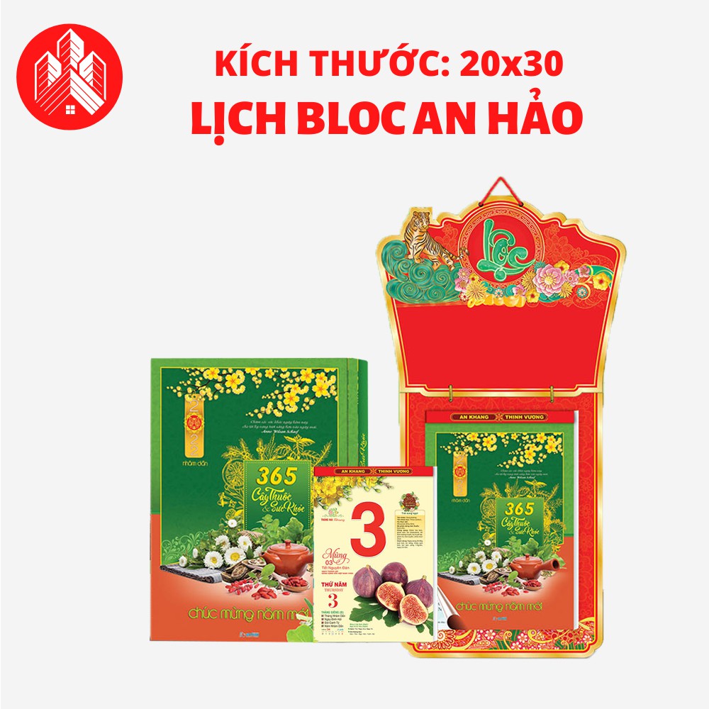 Lịch Tết An Hảo Bloc Siêu Đại 365 Cây Thuốc Và Sức Khỏe KT 20x30cm