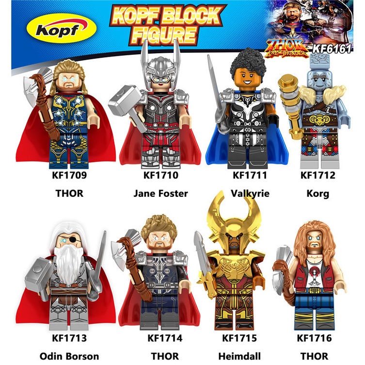 Minifigures Marvel Thor Jane Foster Xếp Hình Lắp Ráp Love And Thunder KF6161