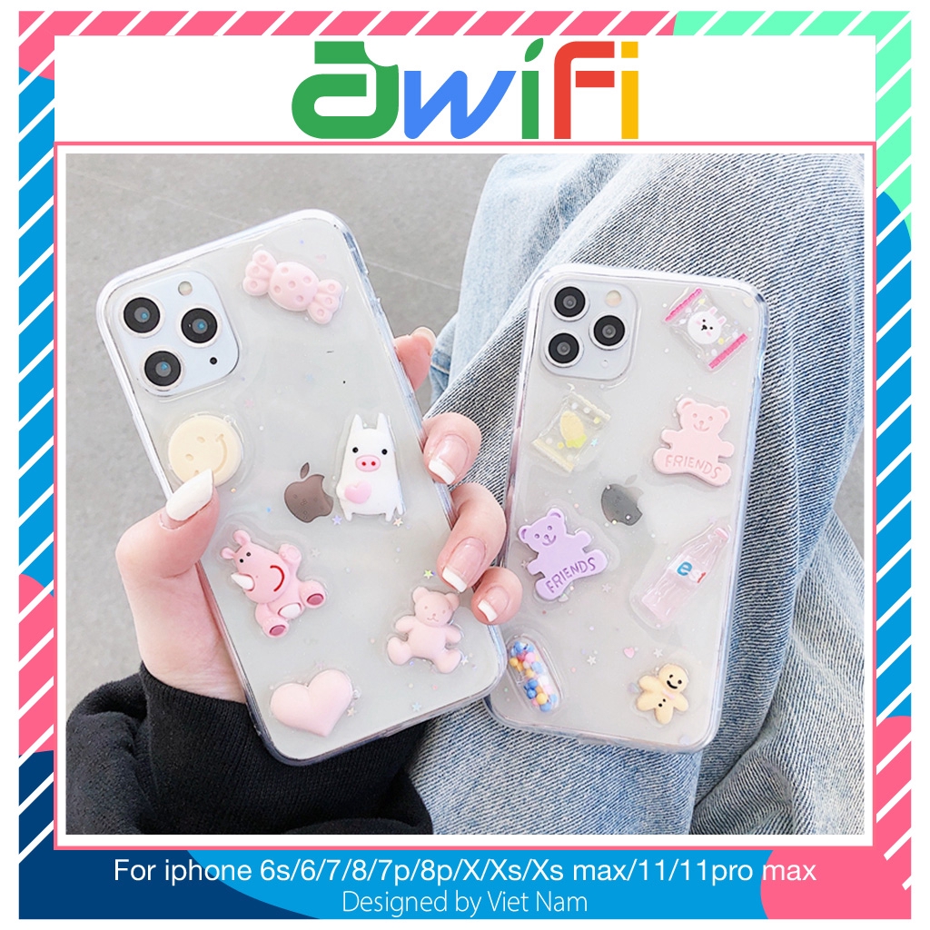 Ốp iphone - Ốp lưng 3d Kẹo và bánh ngọt 6/6s/6plus/6splus/7/8/7plus/8plus/x/xs/xsmax/11/11pro max - Awifi Case S6-7