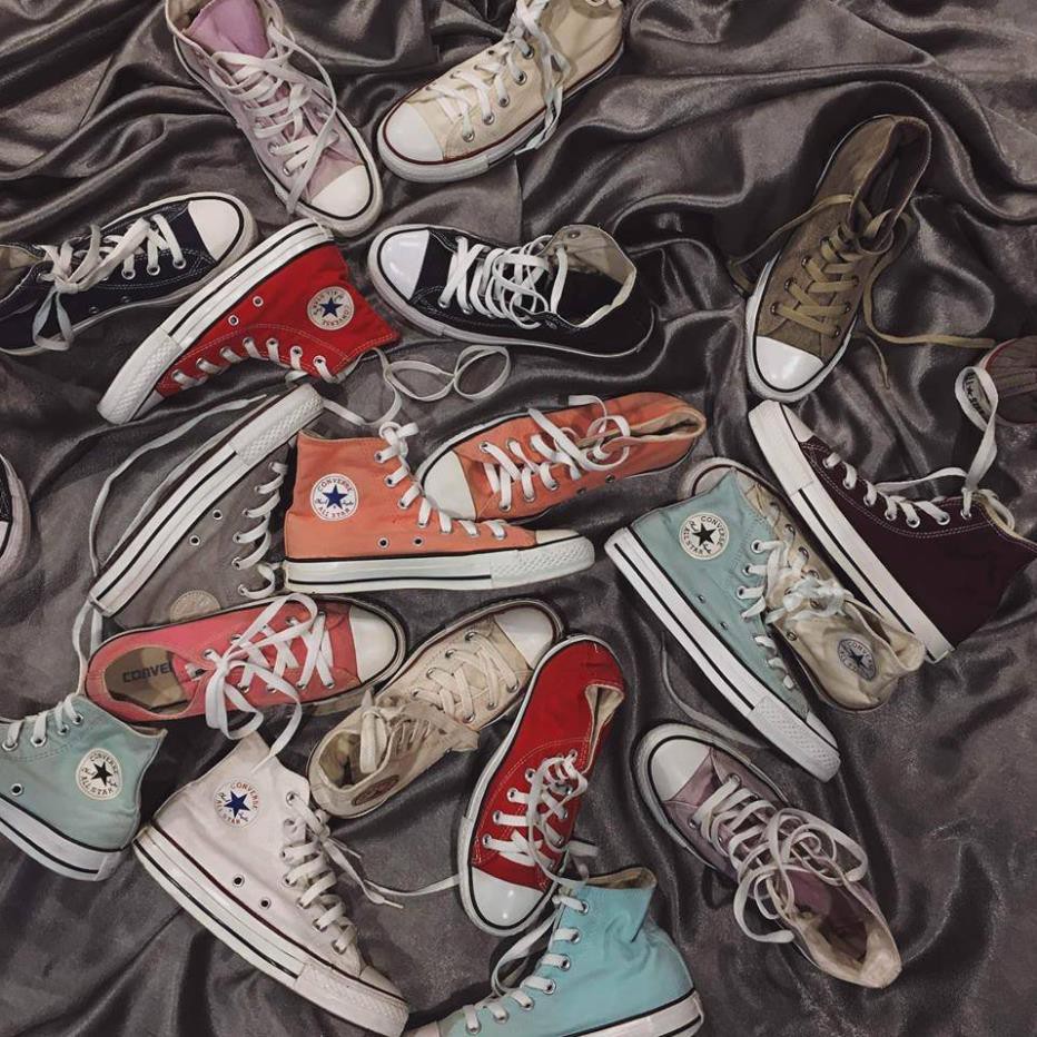 GIÀY CONVERSE ĐỎ MẬN CỔ CAO SIZE 37 - 23cm (Real 100%/2Hand) -sal11