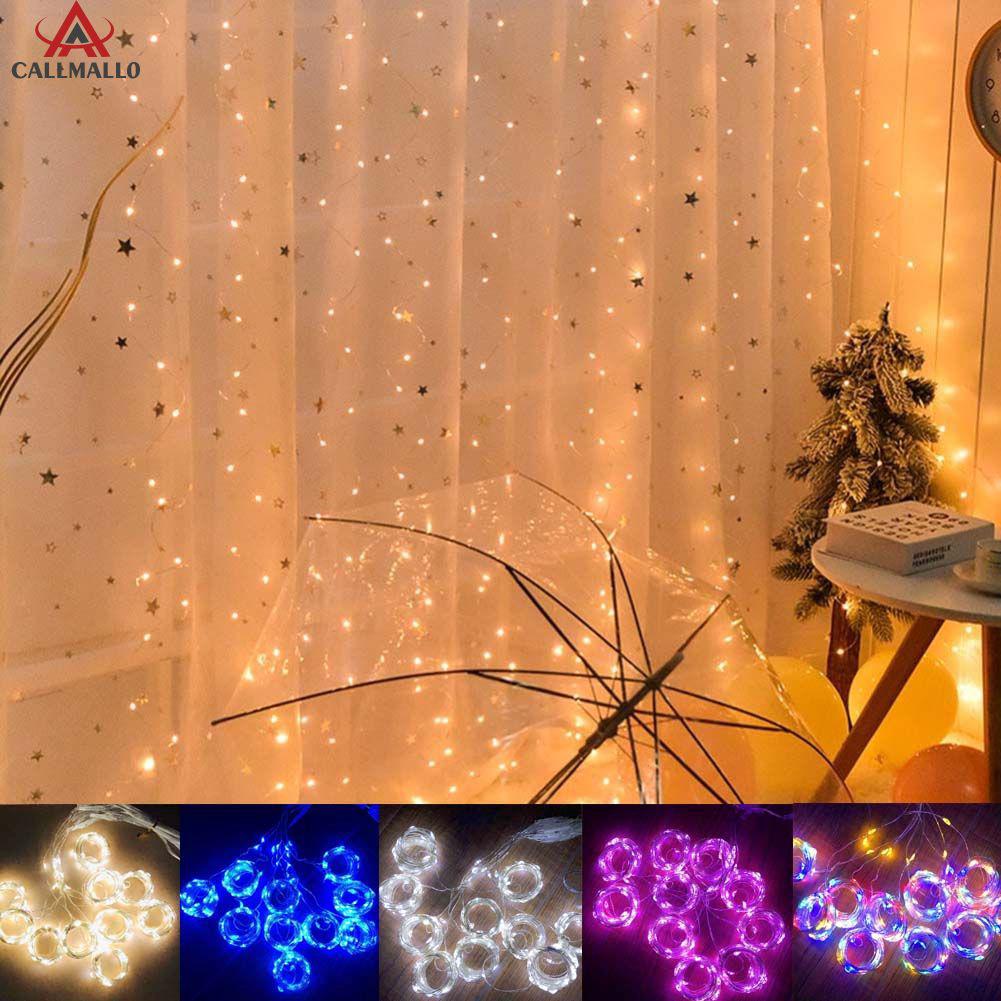 Dây đèn LED điều khiển từ xa treo trang trí rèm