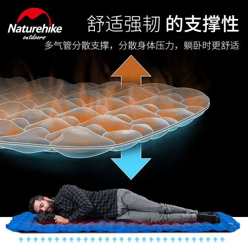 Đệm Ngủ Bơm Hơi Dày Rộng 2 Người Naturehike Chống Ẩm Dành Cho 1 Người