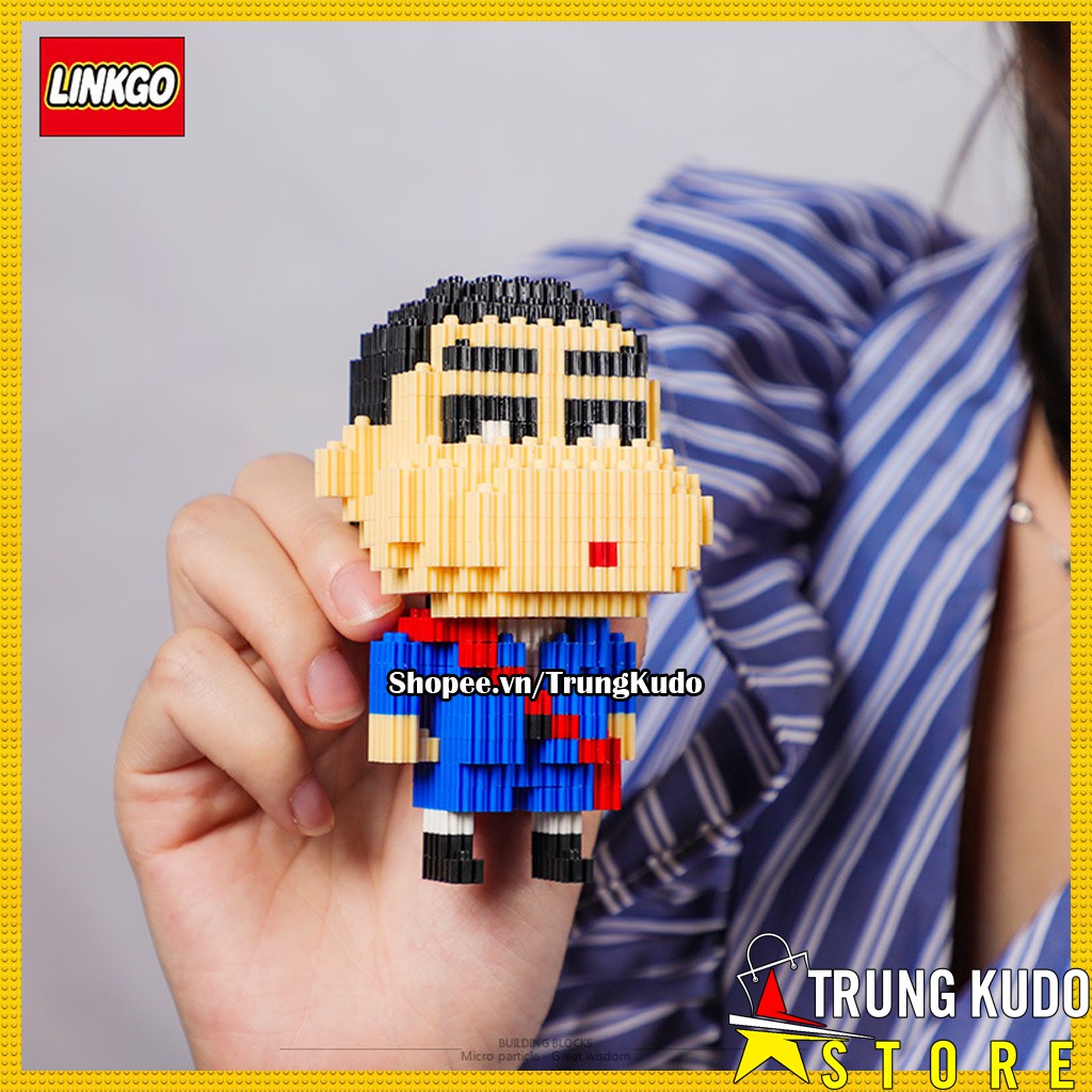 Lego Shin Cậu Bé Bút Chì - Đồ Chơi Xếp Hình Shin Cậu Bé Bút Chì Dạng Lego Mini Nanoblock