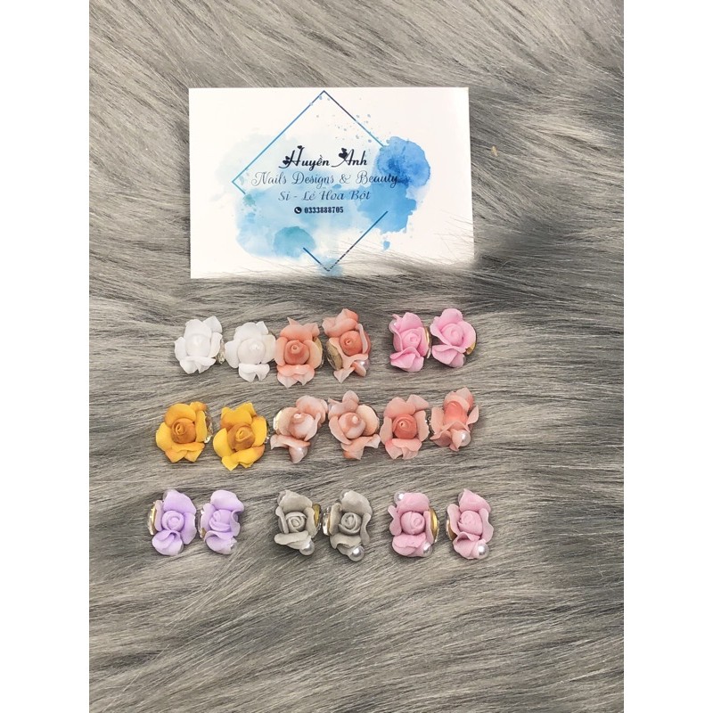 Hoa bột nail-  Hoa hồng  cao cấp SHOP NAIL HUYỀN ANH
