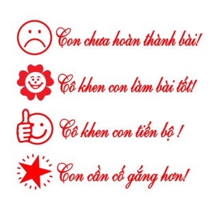 Combo 4 dấu icon mầm non