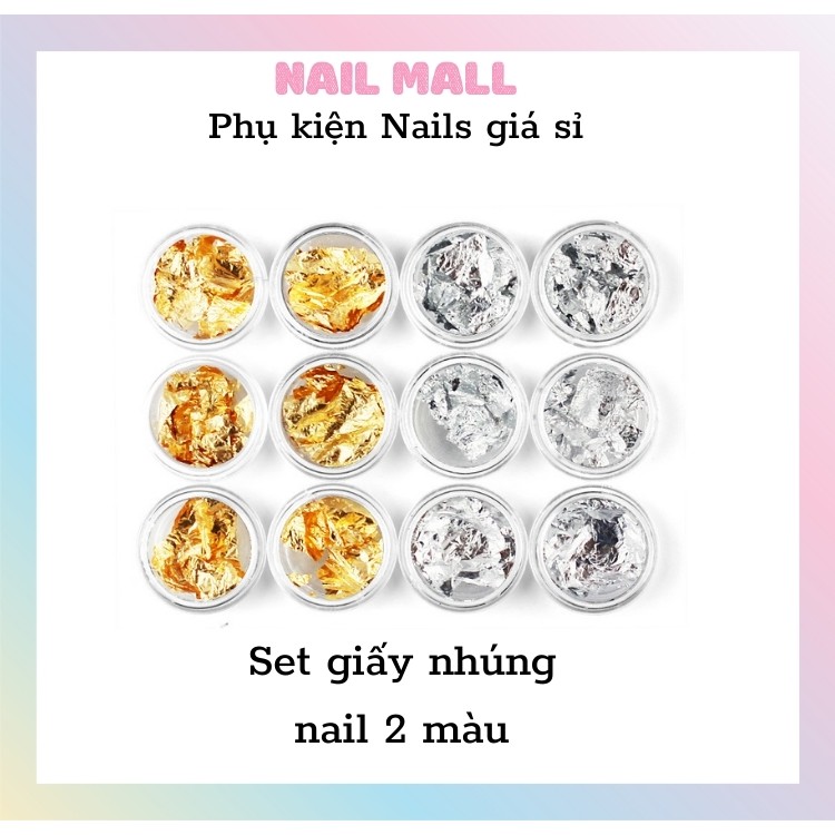 Giấy nhún nail , giấy nhún màu vàng bạc HN04