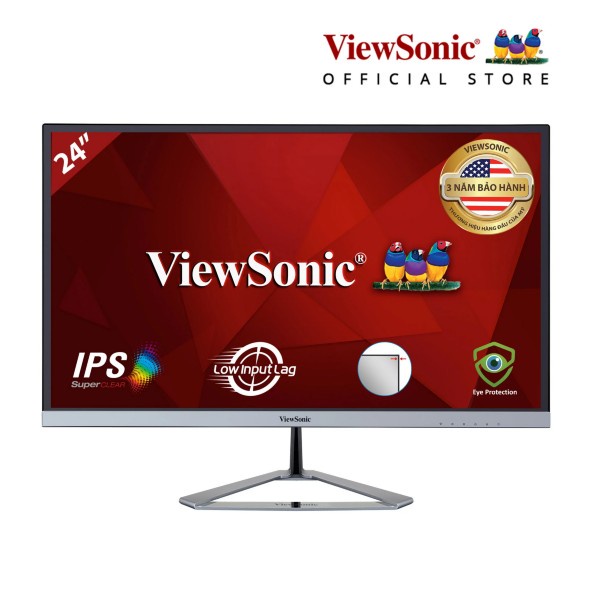 Màn hình ViewSonic VX2476-SMHD 24" IPS 75Hz loa kép 3W