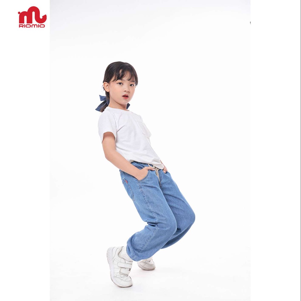 Quần jean unisex cho bé trai và bé gái 4-11 tuổi (18-40kg) RIOMIO cotton jean sợi coolmax phong cách Hàn Quốc QT - RM229