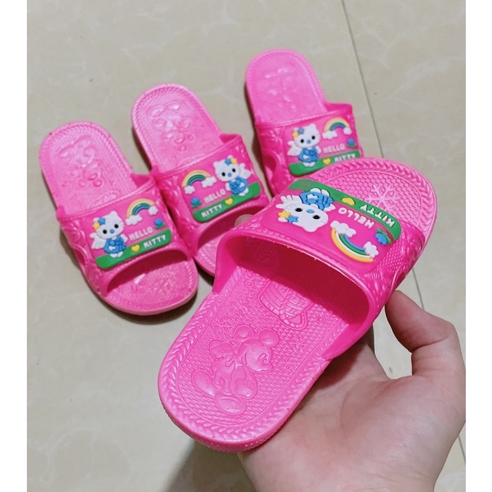 dép trẻ con bé gái chú mèo hello kitty hồng siêu cute