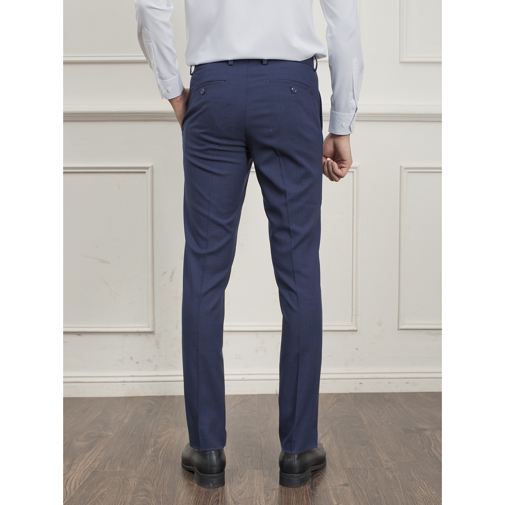Quần âu nam ARISTINO phom Slim Fit ôm, màu xanh tím than hiệu ứng kẻ vô cùng thời thượng và ấn tượng - ATR04009