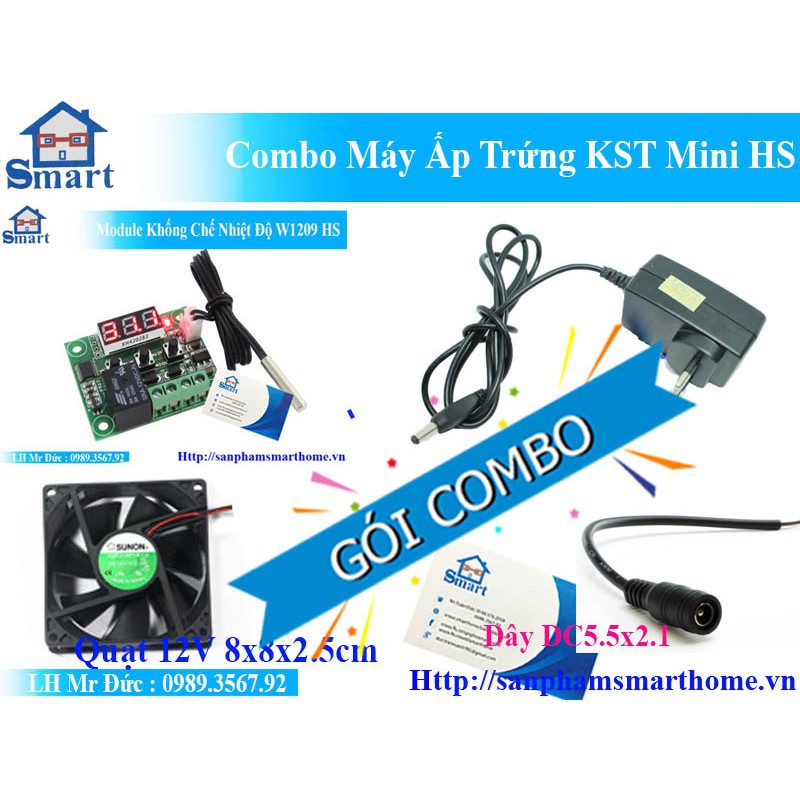 ComBo DIY Máy Ấp Trứng Đơn Giản KST Mini HS [ MADE IN VIETNAMAESE ]