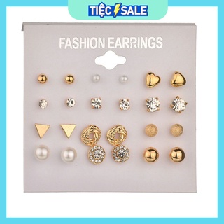 SET 12 ĐÔI BÔNG TAI HÀN QUỐC _ Giá Bán Sỉ Lẻ