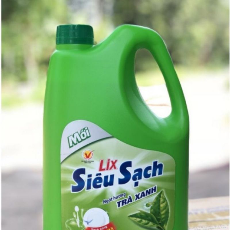 Nước Rửa Chén Siêu Sạch Lix Hương Trà Xanh 1,4kg