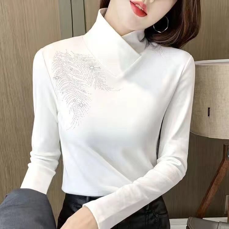 Áo thun tay dài size lớn giữ ấm thời trang mùa thu đông 2021 dành cho nữ
