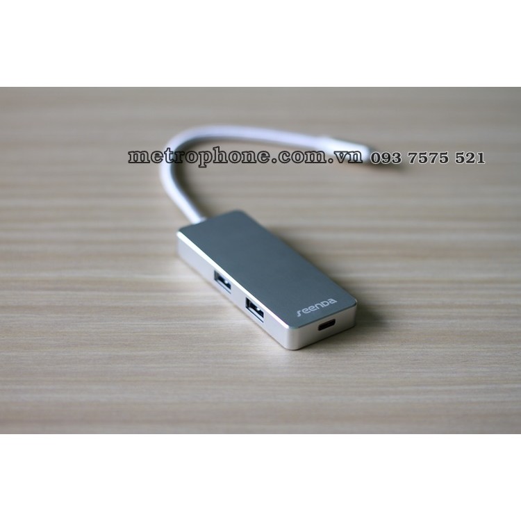 [Mã SKAMSALE03 giảm 10% đơn 200k] SeenDa HUB USB-C 2 cổng có nguồn sạc cổng Type-C